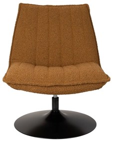 Fotoliu galben ocru cu tapițerie din stofă bouclé Jax – White Label