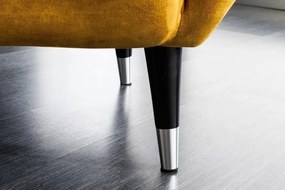 Fotoliu Clasic, Tesatura Catifea, Galben Mustra, Don A-45971 VC