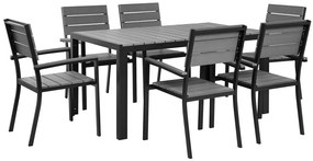 Set de masă pentru grădină Costa (gri). 1011774