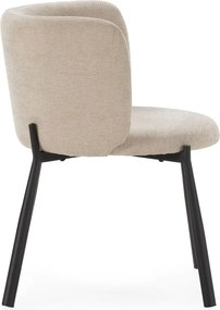 Set de scaune de sufragerie bej 2 buc. tapițat Ginny – MOME