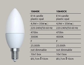Bec LED-E14 4,9W 470lm 3000K