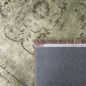 Covor verde olive cu model oriental Lăţime: 80 cm | Lungime: 150 cm
