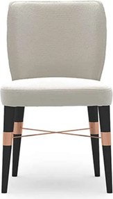 Scaun lemn masiv crem Calista Negru-Rose Gold Tapițerie, 50 × 54 × 83 cm