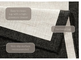 Covor adecvat pentru exterior NORTHRUGS Panama, 120 x 170 cm, negru - crem