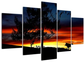 Tablou - Silueta unui lup (150x105 cm)