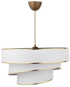 Lustră albă/aurie cu abajur textil ø 40 cm Couper – Opviq lights