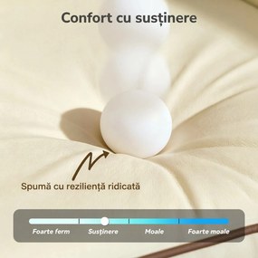 HOMCOM Canapea cu 3 Locuri Tapițată din Piele Ecologică cu Cusături Contrastante, Canapea pentru Sufragerie cu Perne Groase, 2 Perne Detașabile și Lavabile, Brațe și Buzunare Laterale, 190x83x90 cm, Bej | Aosom Romania