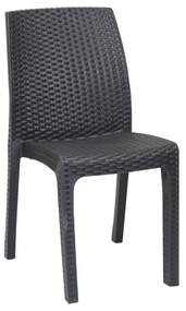 Scaun de grădină din plastic Vanda, grafit
