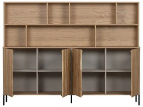 Bibliotecă din lemn de stejar 200x150 cm Gravure – WOOOD