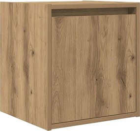 vidaXL Noptiera montata pe perete Stejar Artizanal 38x34x40 cm