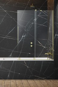 Paravan cada glisant, 170x150 cm, auriu periat, orientare dreapta, Radaway Furo Dreapta