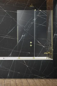 Paravan cada glisant, 170x150 cm, auriu periat, orientare dreapta, Radaway Furo Dreapta