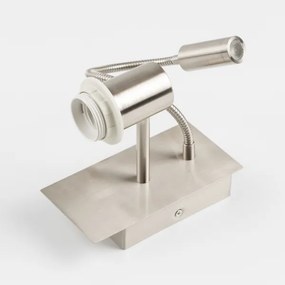 Veioză LED flexibilă Brilagi NUBILA 1xE27/25W/230V + LED/3W crom mat