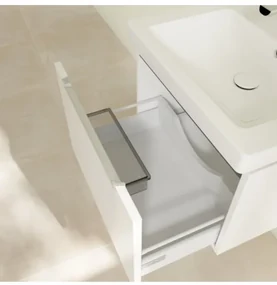 Set mobilier 58.7cm Villeroy&amp;Boch Subway 2.0 alb lucios, cu lavoar Subway 2.0, A68700DH+7113F001