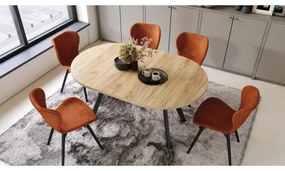 Masă de dining ARTUR, stejar craft/negru