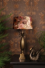 Lampă de masă din aluminiu, auriu, finisaj antichizat, 63 x 19 cm, „Gobelin”