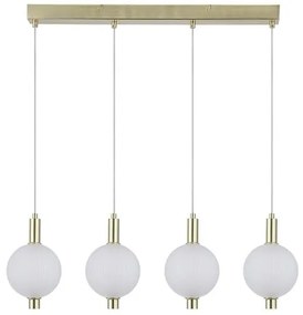 Lustra LED suspendata alama lucios sticla acid Luminique 4Lt