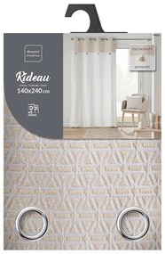 Draperie albă-bej din amestec de bumbac 140x240 cm Milano – douceur d'intérieur