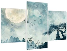 Tablou - Pictură cu lună plină (90x60 cm)