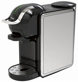 Resigilat: Espressor cu cafea macinata si capsule 8 in 1 Oliver Voltz OV51171K8R, 1450W, 0.8 L, 5 adaptoare, 19 bar, 7 lungimide cafea, Negru/Argintiu