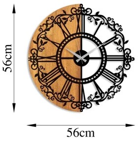 Ceas de perete d. 56 cm 1xAA lemn/metal