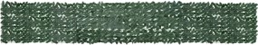 vidaXL Paravan de balcon, frunze verde închis, 500x75 cm