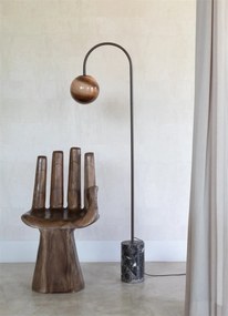 Lampa podea din marmura si sticla maro Tivoli