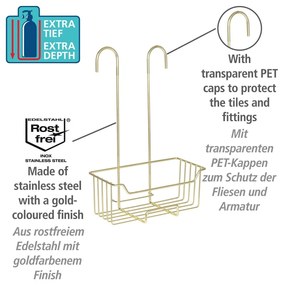 Raft pentru baie auriu suspendat din oțel inoxidabil Milo – Wenko