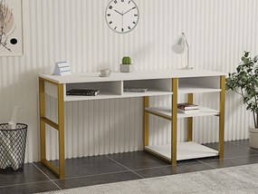 Masă PC Emo (Alb + Auriu). 1089352