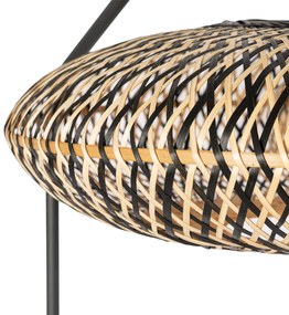 Lampă de podea orientală din bambus negru - Ostrava