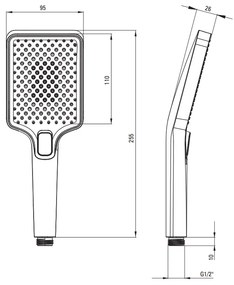 Set de dus cu 4 functii, culoare negru, Deante Anemon