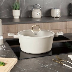BerlingerHaus Cratiță cu suprafață din titan și capac Sahara 28 cm, 28 cm