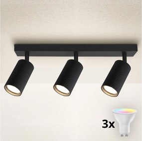 Brilagi - Spot LED RGBW dimabil SELE MODERN 3xGU10/6W/230V Wi-Fi negru