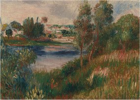 Tablou - Auguste Renoir, Landscape at Vetheuil, reproducere (70x50 cm)