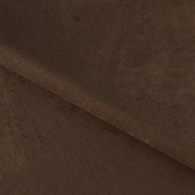 Pat galben ocru/maro tapițat/din placă aglomerată de lemn cu spațiu de depozitare cu saltea 80x190 cm Parys – ELTAP