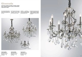 Lustra cristal Venezian diam. 62cm GIOCONDA SP6 ARGENTO 044927
