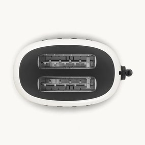 Prăjitor de pâine SMEG 50's Style Porsche TSF01PCWEU, 950 W, 2 felii, 6 niveluri, Tava pentru firimituri, Cablu integrat, Oțel inoxidabil, Alb