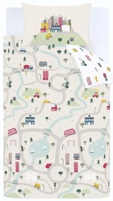 Lenjerie de pat pentru copii alb-bej din bumbac pentru pătuț 120x150 cm Transport – Bianca