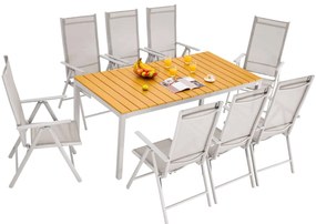Deuba Set aluminiu gradina 1+8 - gri