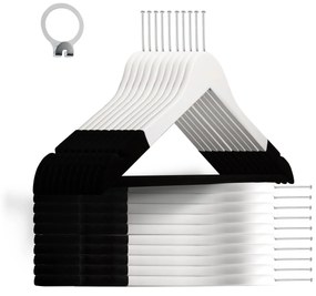 Umeras Hotel cu Antifurt, UnicUtil, cu margini de catifea si design classic, Alb-Negru, UUUM04