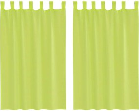 vidaXL Perdele din voile cu tablă 2 buc Verde măr