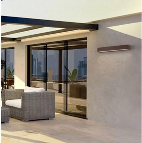 Aplica exterior corten liniara 50cm IP65 LED CCT PRISMATIC