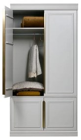 Șifonier gri deschis din lemn de pin 110x215x62 cm Organize – WOOOD