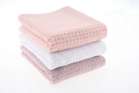 Set 6 prosoape bucatarie SAKURA, roz/alb/mov deschis, bumbac, 40x66 cm