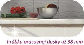 Set bucatarie 2,6 m, alb/stejar sonoma, LINE NEW
