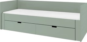 Patul extensibil, verde-gri, 90/180x200, ANTONY