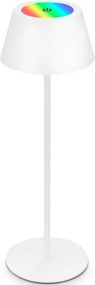 Brilo - Lampă de birou LED RGB KIKI, reîncărcabilă, cu control tactil, LED/2,6W/5V, IP44, 2600 mAh, albă