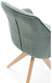 Set de scaune de sufragerie verde cu cotiere 2 buc. tapițat Donatelo – Marckeric