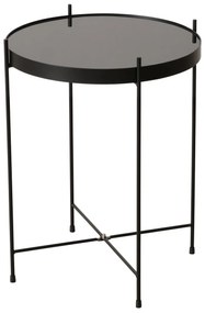 Masa metalica cu blat din sticla, SHERIN, 50 cm