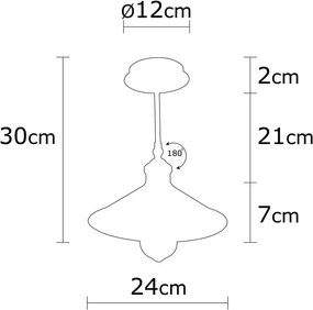 Lustră bronz ø 24 cm Berceste – Opviq lights